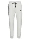 Nike Tech Fleece "heather Grey" Track Pants In White