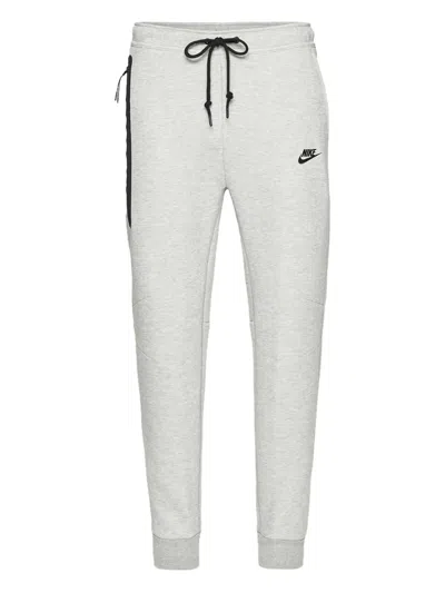 Nike Tech Fleece "heather Grey" Track Pants In White