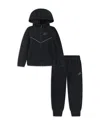 Nike Tech Fleece Hooded Full Zip Set - Little Kid In Black