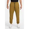 Nike Tech Fleece Joggers In Brown