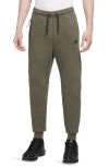 Nike Tech Fleece Joggers In Medium Olive/ Black
