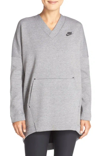 Nike Tech Fleece Knit Pullover In Gray
