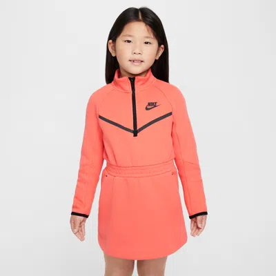Nike Tech Fleece Little Kids' Dress In Orange
