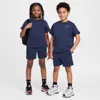 Nike Little Kids' Tech Fleece Tee And Shorts Set In Grey