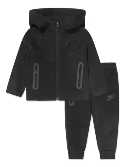Nike Kids'  Boys Tech Fleece Hooded Tracksuit In Black