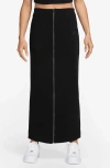 Nike Tech Fleece Maxi Skirt In Black/black