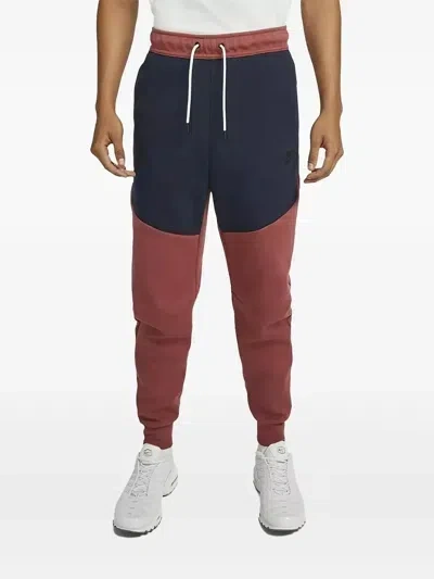Nike Tech Fleece Nsw Track Pants In Brown/navy