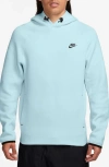Nike Men's  Sportswear Tech Fleece Pullover Hoodie In Glacier Blue/black