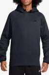 Nike Tech Fleece Pullover Hoodie In Obsidian/black