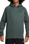 Nike Tech Fleece Pullover Hoodie In Vintage Green/black