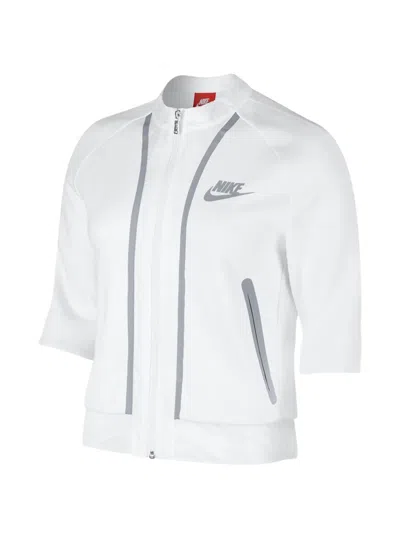 Nike Tech Fleece Splatter Jacket In White