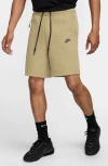 Nike Men's  Sportswear Tech Fleece Shorts In Neutral Olive/black