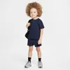 Nike Tech Fleece Toddler Tee And Shorts Set In Grey
