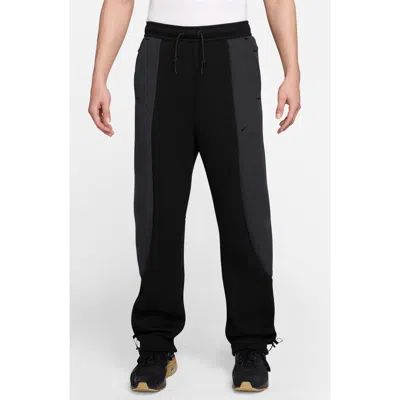 Nike Tech Fleece Two Tone Joggers In Black