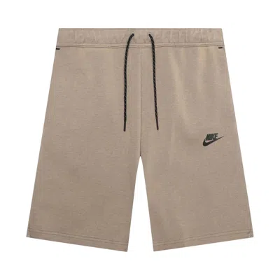 Pre-owned Nike Tech Fleece Washed Shorts 'khaki' | Tan | Men's Size S In Brown