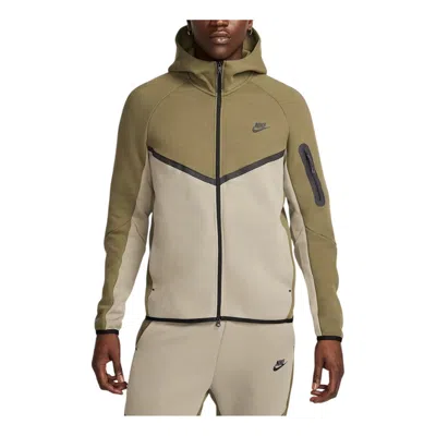 Nike Tech Fleece Windrunner Full-zip Jacket 'medium Olive Light Army Black' In Multi