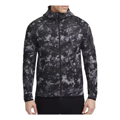 Nike Tech Fleece Windrunner Full Zip Sweatshirt 'smoke Grey' In Black