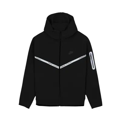 Pre-owned Nike Tech Fleece Windrunner Reflective Jacket 'black/metallic Silver' | Men's Size Xl