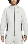 Nike Tech Full Zip Hoodie In Gray In Grey Heather/black