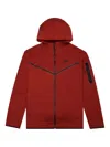 Nike Tech Windrunner Zip Hoodie In Red