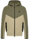 Nike Logo-print Cotton-blend Jersey Zip-up Hoodie In Green