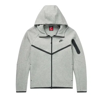 Pre-owned Nike Tech Full Zip Windrunner Hoodie 'dark Grey Heather/black' | Men's Size Xl