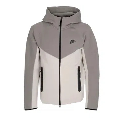 Pre-owned Nike Tech Full Zip Windrunner Hoodie 'light Iron Ore/flatlight Iron Ore/flat Pewter/black' | White |