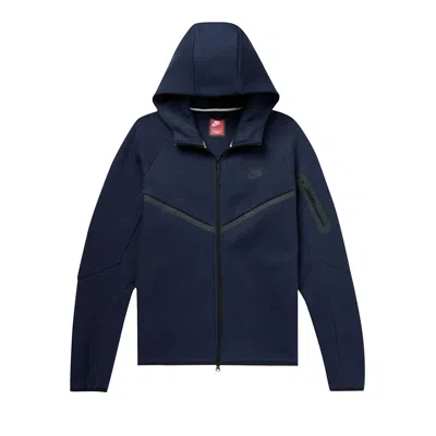 Pre-owned Nike Tech Full Zip Windrunner Hoodie 'obsidian/black' | Blue | Men's Size Xxl