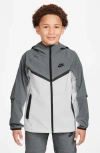 Nike Kids'  Tech Hooded Performance Zip Jacket In Green