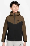 Nike Kids'  Tech Hooded Performance Zip Jacket In Animal Print