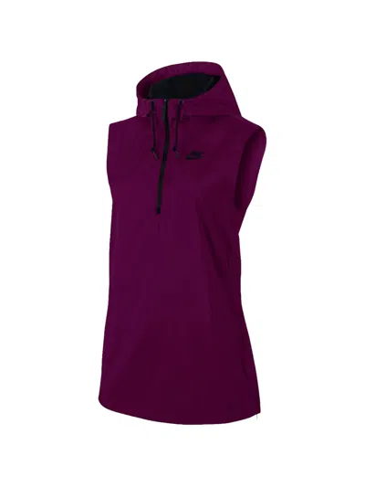 Nike Tech Hypermesh Hooded Vest In Purple