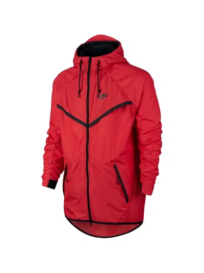 Nike Tech Hypermesh Wind Runner Athletic Jacket In Red