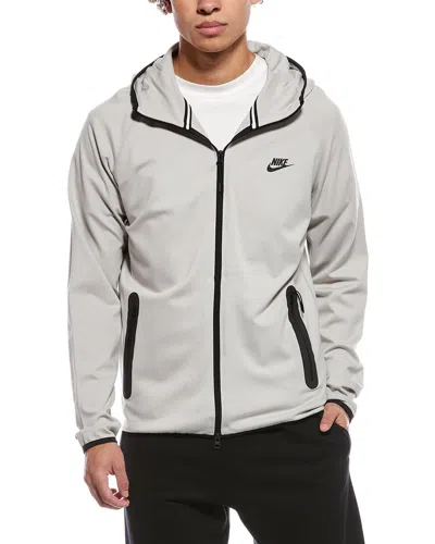 Nike Tech Lightweight Knit Full-zip Hoodie In Gray