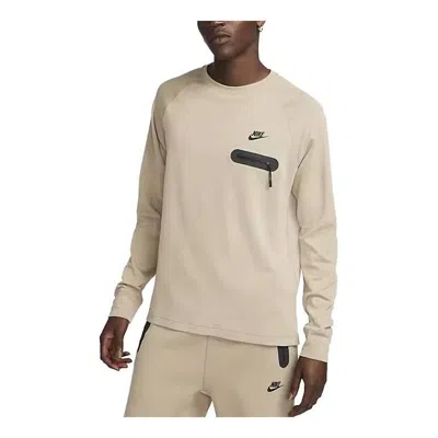 Nike Tech Long Sleeve T-shirt 'beige' In Neutral
