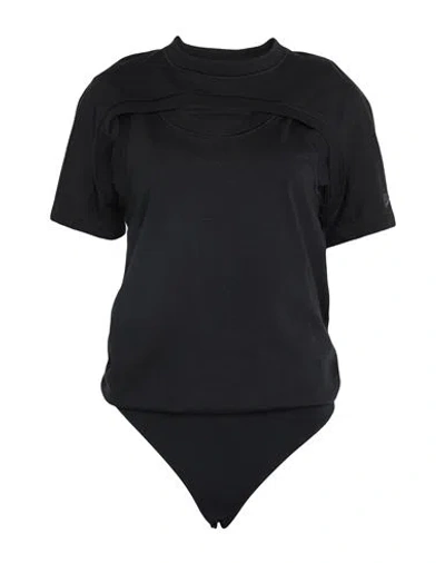 Nike Tech Pack Woman Bodysuit Black Size Xs Polyester, Cotton, Elastane