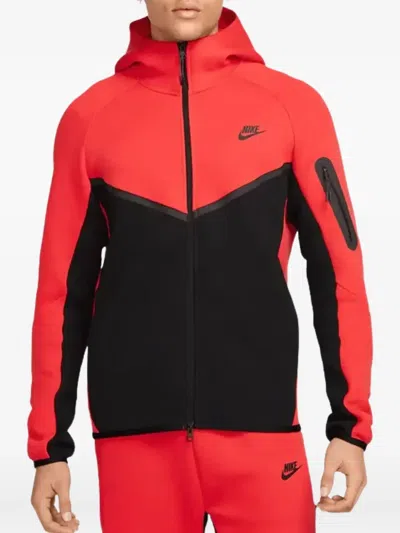 Nike Tech Windrunner Hooded Sweatshirt In Red