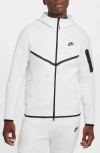 Nike Men's Tech Full-zip Windrunner Hoodie In Birch Heather/black