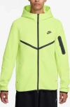 Nike Windrunner Logo-print Cotton-blend Tech Fleece Zip-up Hoodie In Green