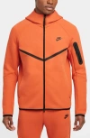 Nike Tech Windrunner Zip Hoodie In Orange