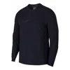 Nike Teck Pack Round Collar Long Sleeves Shirt 'dark Grey' In Black