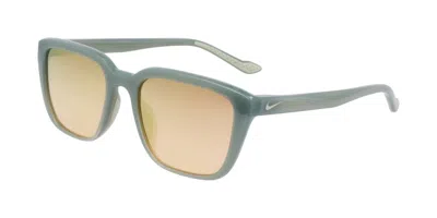 Nike Temper Flair If1055x 338 Women's Sunglasses Green Size 53 In Yellow