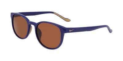 Nike Temper Flow If1101x 492 Men's Sunglasses Blue Size 53
