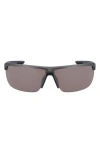 Nike Tempest 71mm Rectangle Sunglasses In Mt Dk Gry/wlf Gry/road Tint