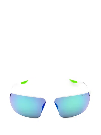 Nike Tempest Rectangle-frame Sunglasses In White