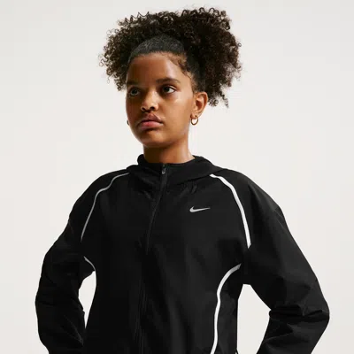 Nike Tempo Big Kids' (girls') Repel Running Jacket In Black