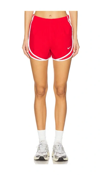 Nike Tempo Dry Fit Short In University Red & Reflective Silver