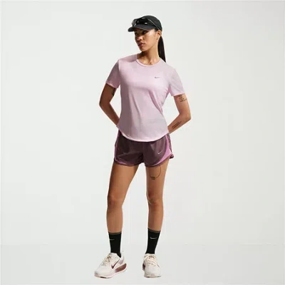 Nike Tempo Juniors Womens Mid Rise Moisture Wicking Running Short In Brown