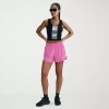 Nike Tempo Juniors Womens Mid Rise Moisture Wicking Running Short In Pink