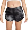 Nike Tempo Running Shorts Women Black Printed Elastic Waist Activewear Srt137 In Black