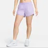 Nike Tempo Shorts Women's Purple Dri-fit Brief-lined Drawstring Waist Srt612 In Purple